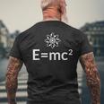 Fun EMc^2方程式 物理学 相対性 アトムロゴ EMc2 メンズTシャツ バックプリント 高齢者への贈り物